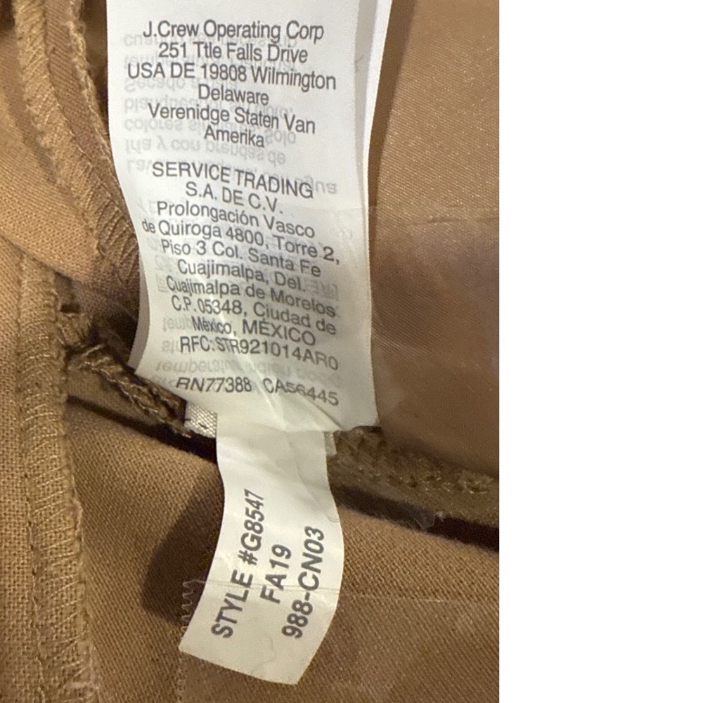 J.Crew Cameron 365 Woman 6 Slim High Rise Pants Camel Tan Classic Business Dress - Picture 5 of 8